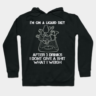 Funny Liquid Diet Weightloss Drinking Gym Workout Fitness Hoodie